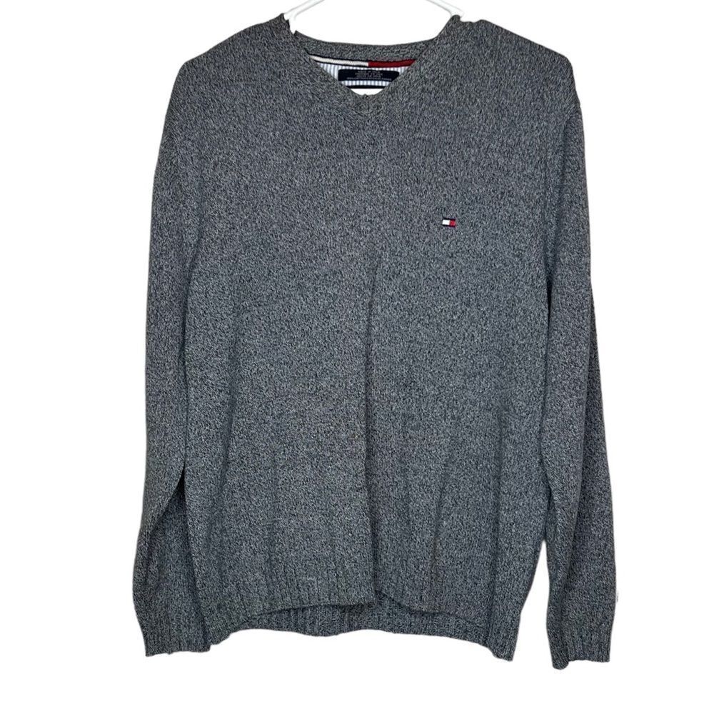 Tommy Hilfiger 100% cotton grey sweater size Medium